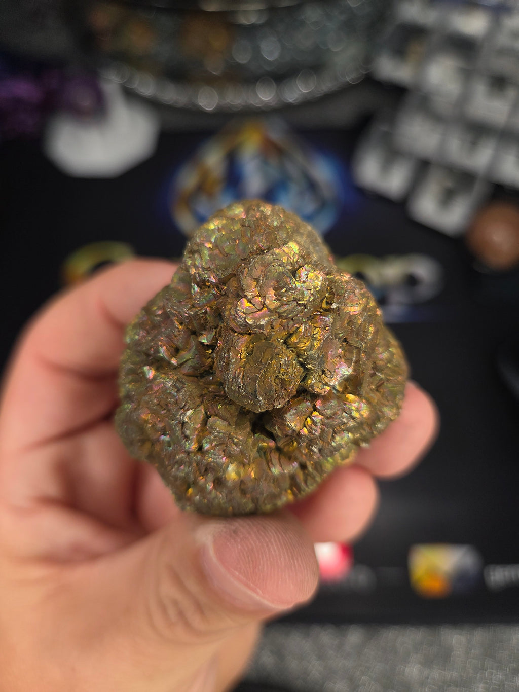 Natural Rainbow Iridescent Pyrite #013