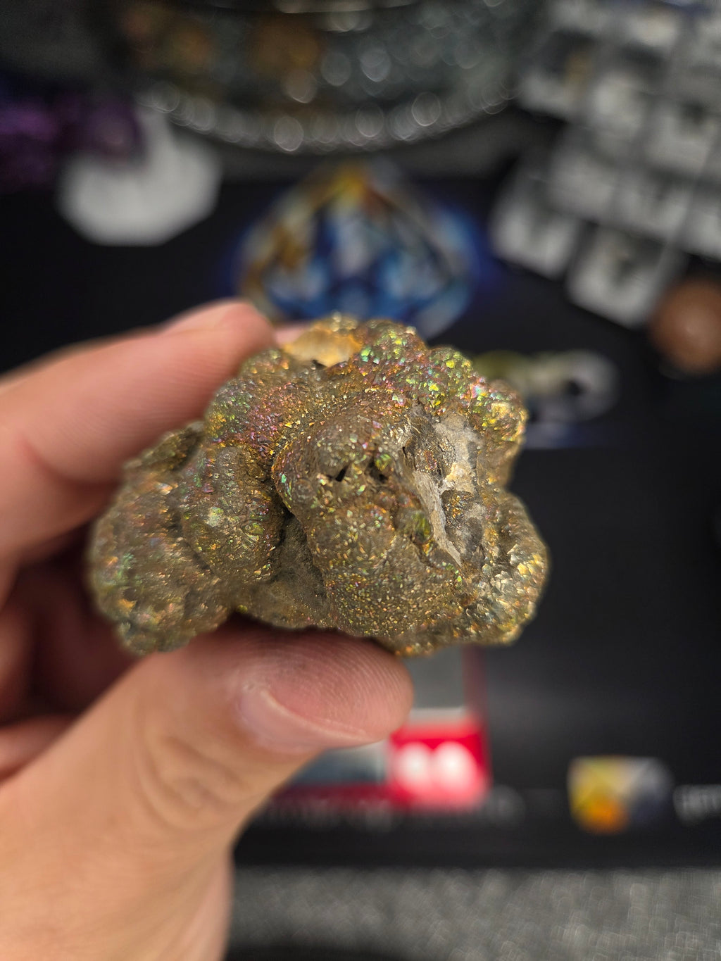 Natural Rainbow Iridescent Pyrite #014