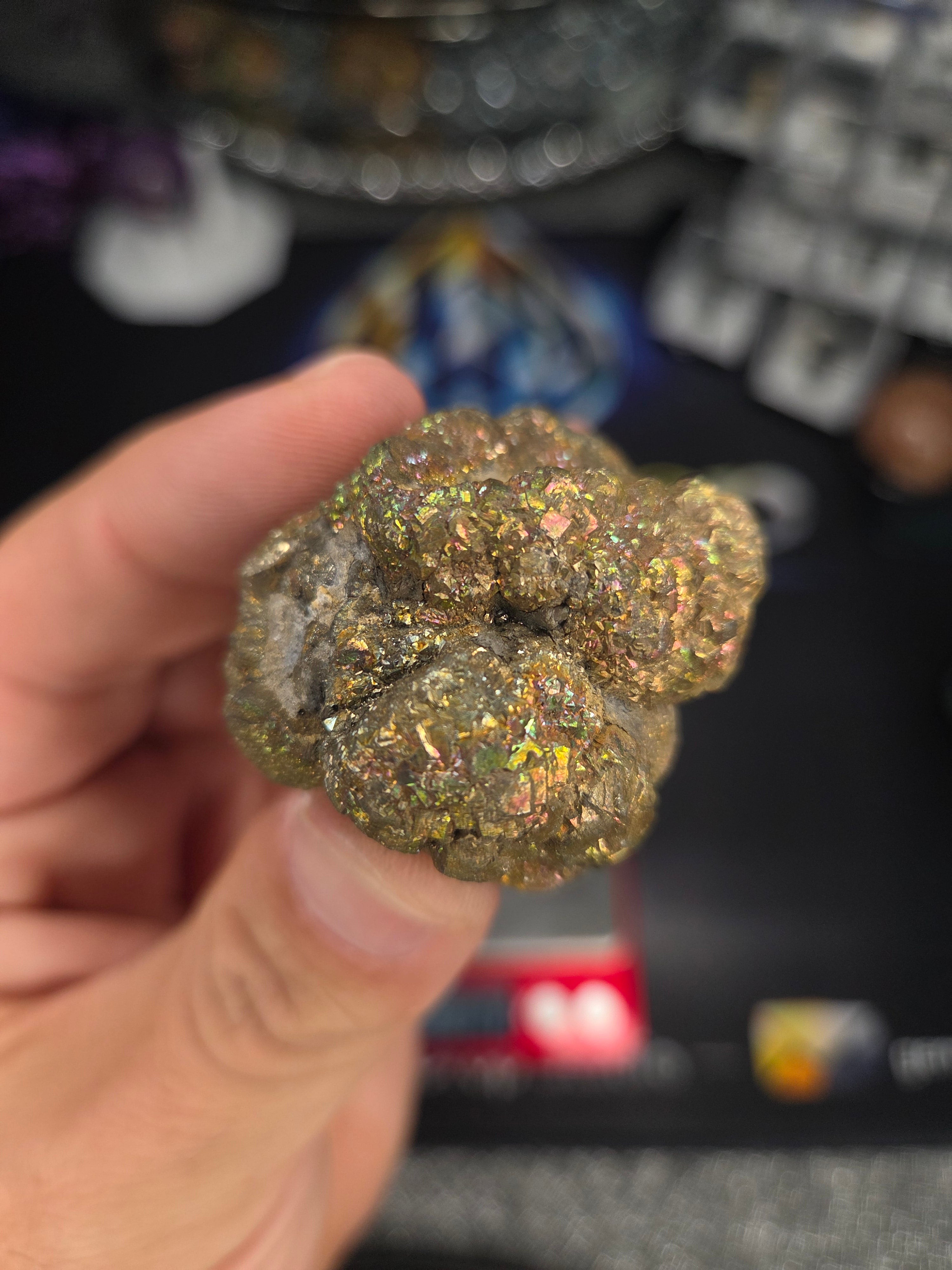 Natural Rainbow Iridescent Pyrite #014