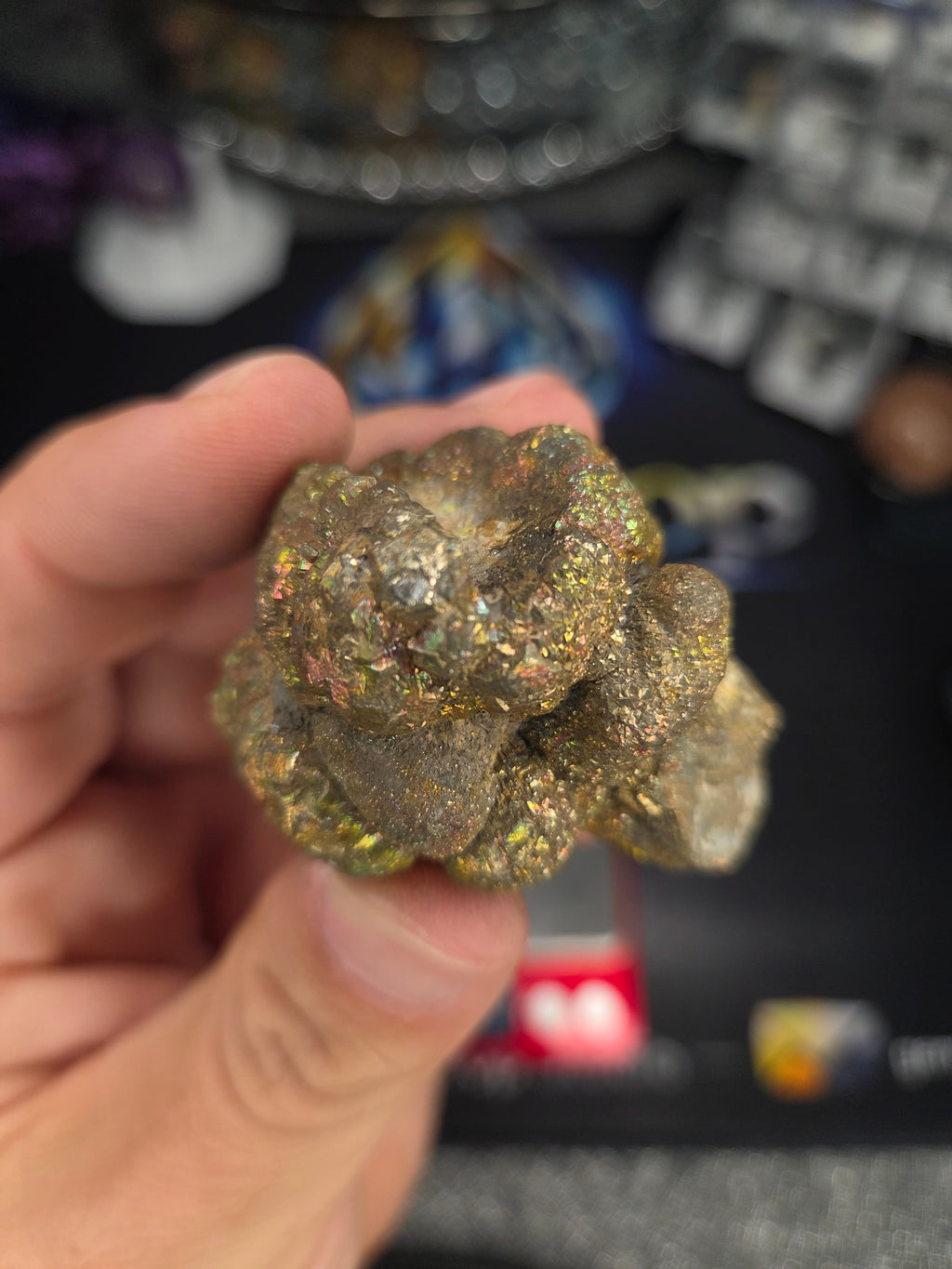 Natural Rainbow Iridescent Pyrite #014