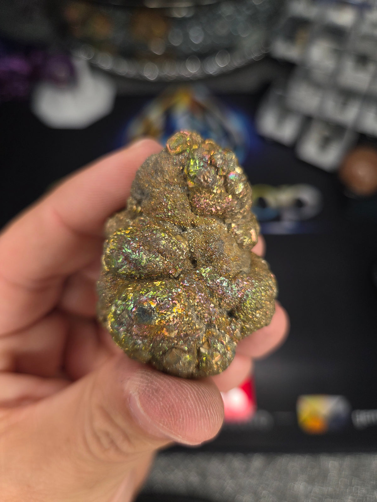 Natural Rainbow Iridescent Pyrite #014
