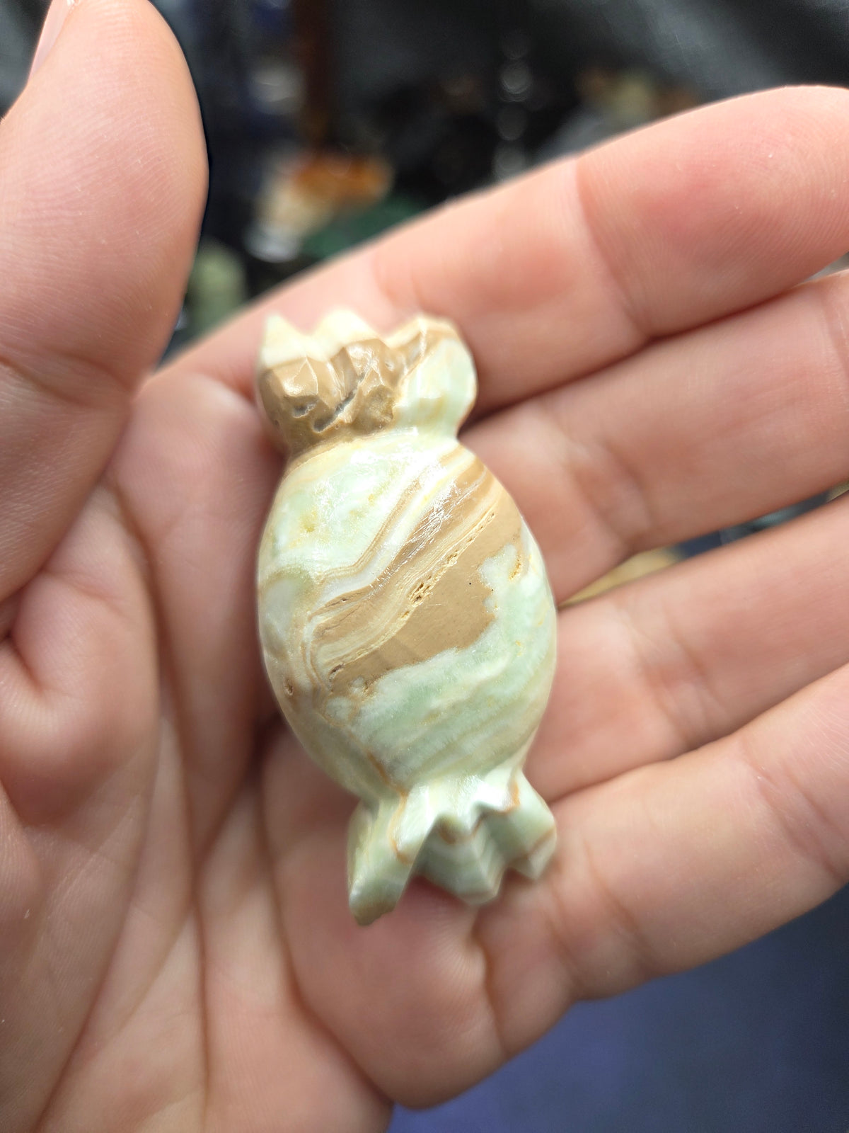 Candy Carvings – Strawberry Calcite, Lemon Calcite, Mangano Calcite & Blue Aragonite