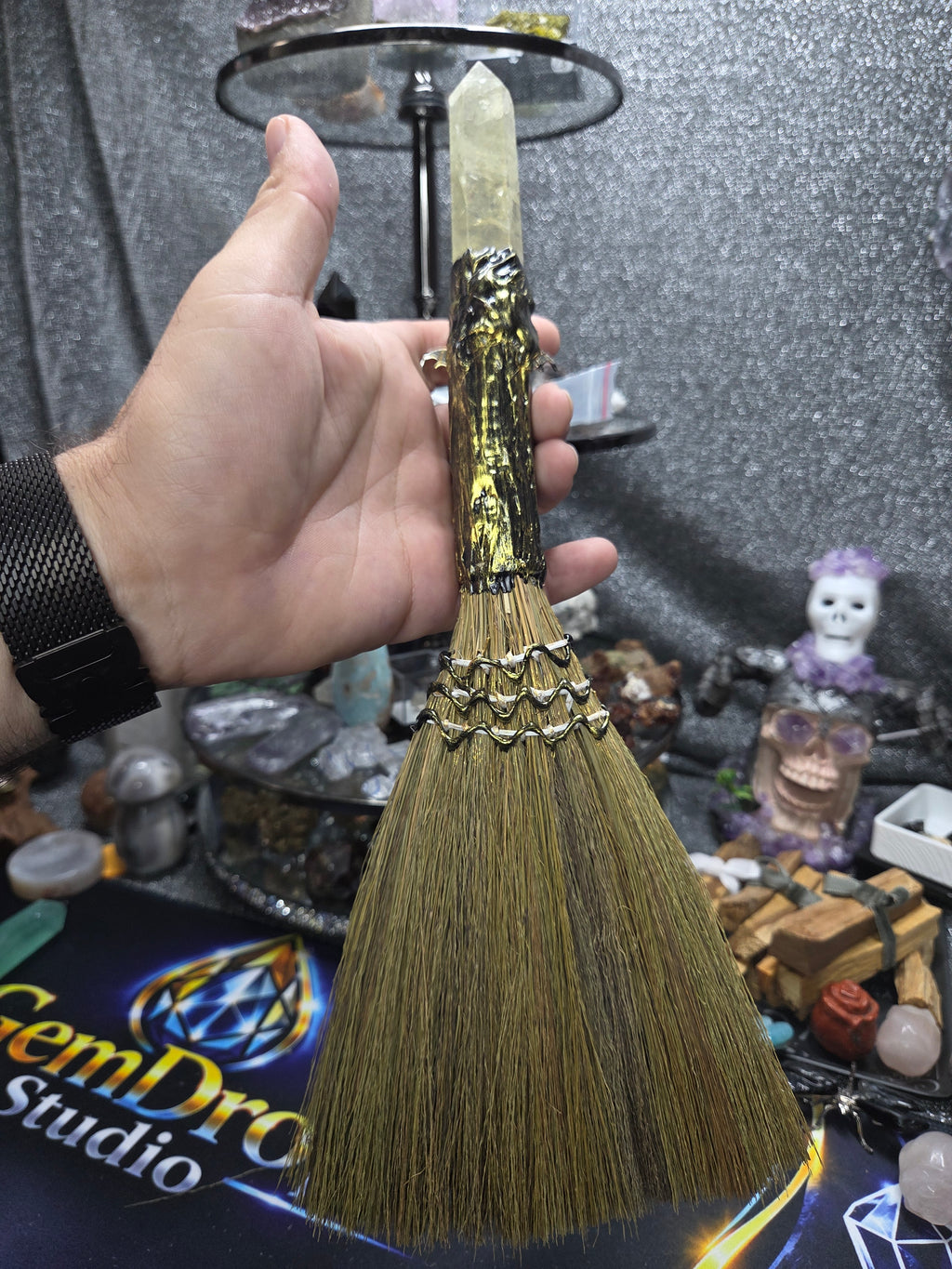 Crystal Broom Collection – Handcrafted Decorative Mini Brooms