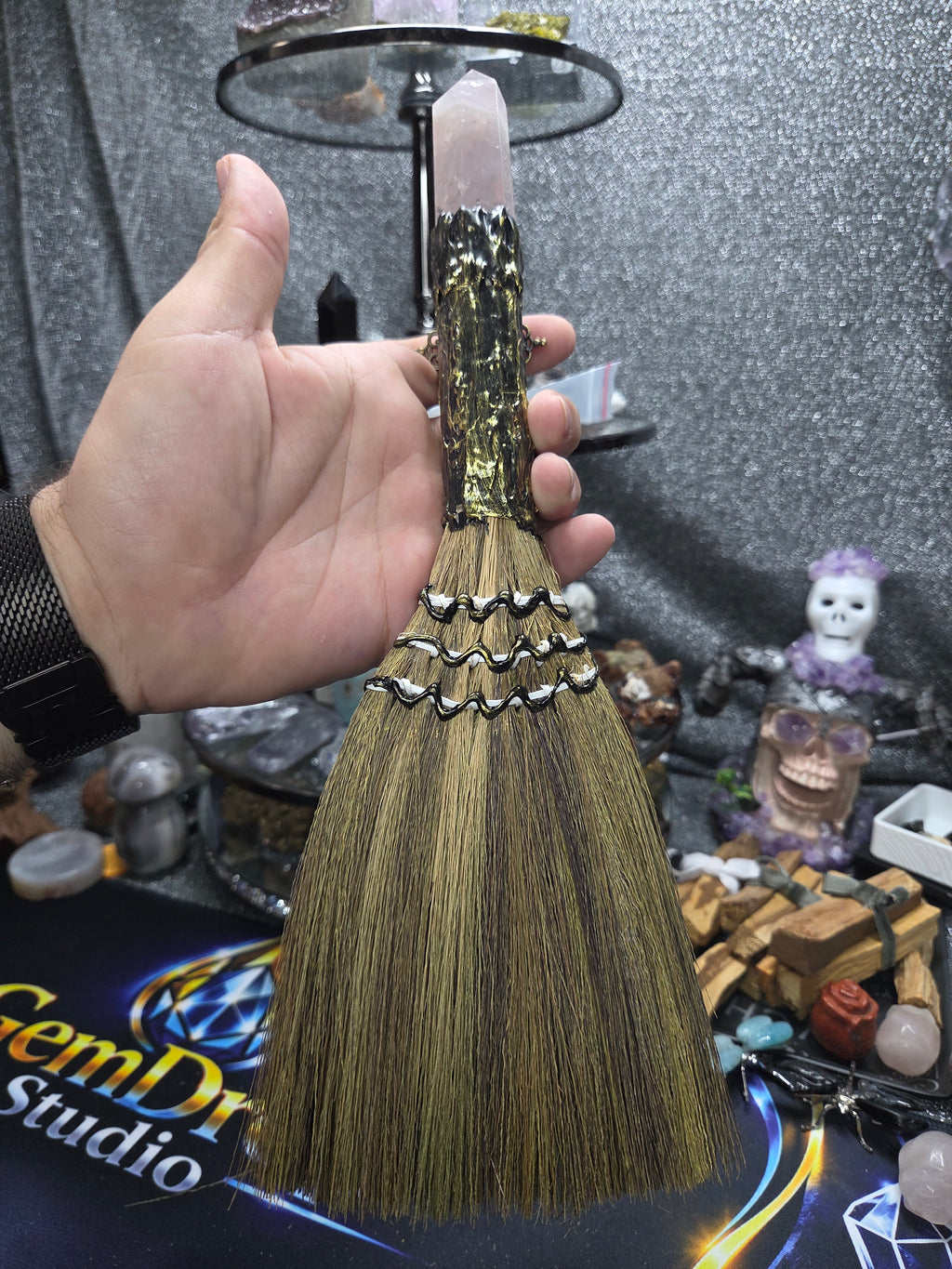 Crystal Broom Collection – Handcrafted Decorative Mini Brooms