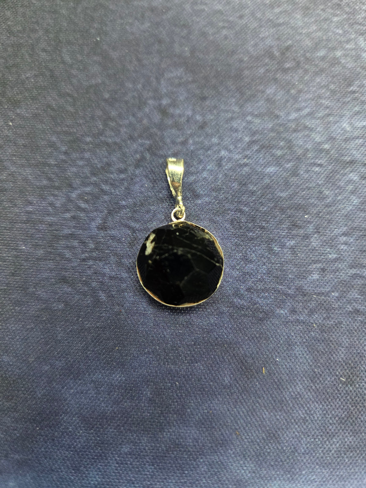 Faceted Black Tourmaline Pendant – 925 Sterling Silver