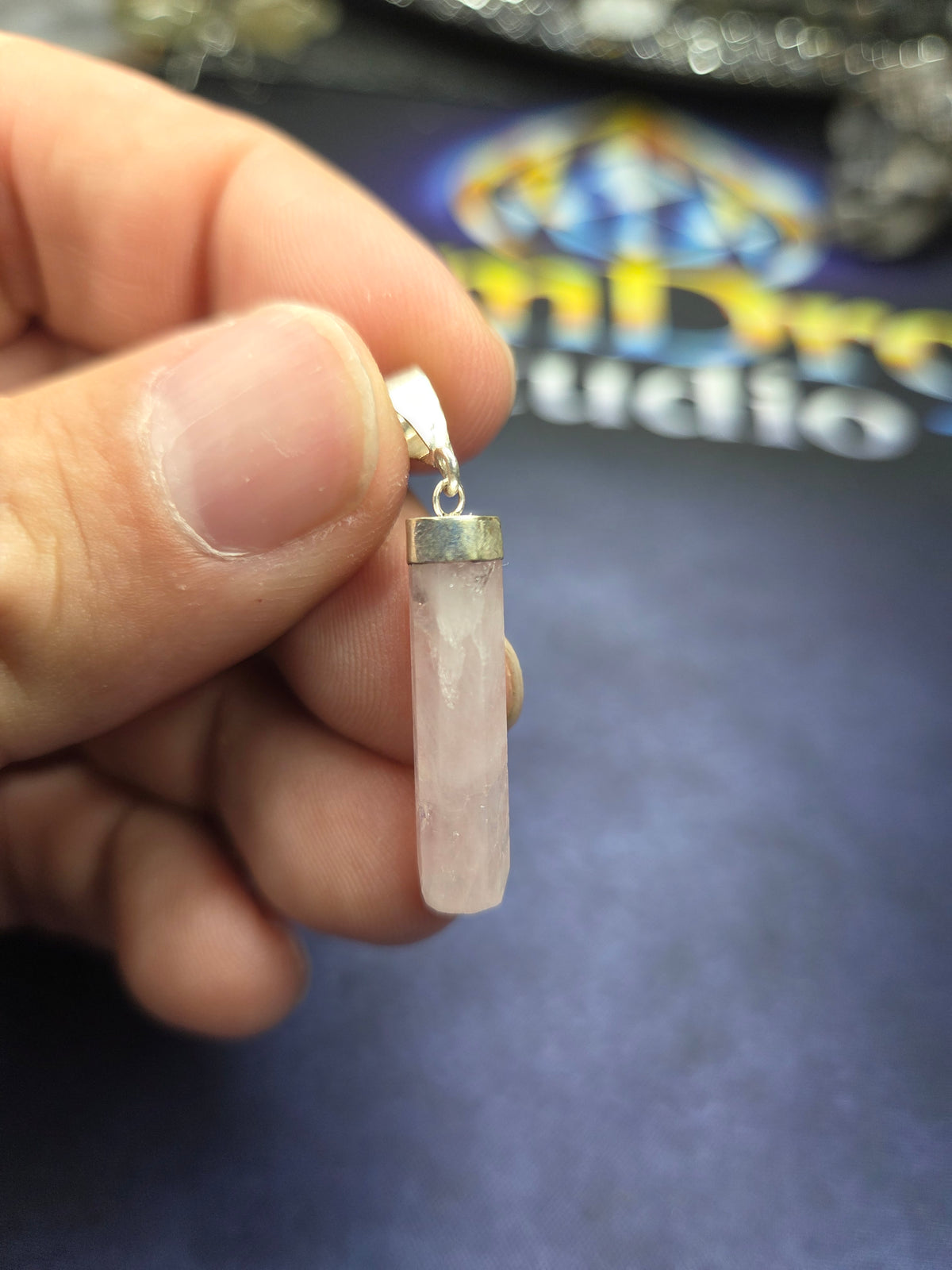 Polished Faceted Morganite Pendant – 925 Sterling Silver