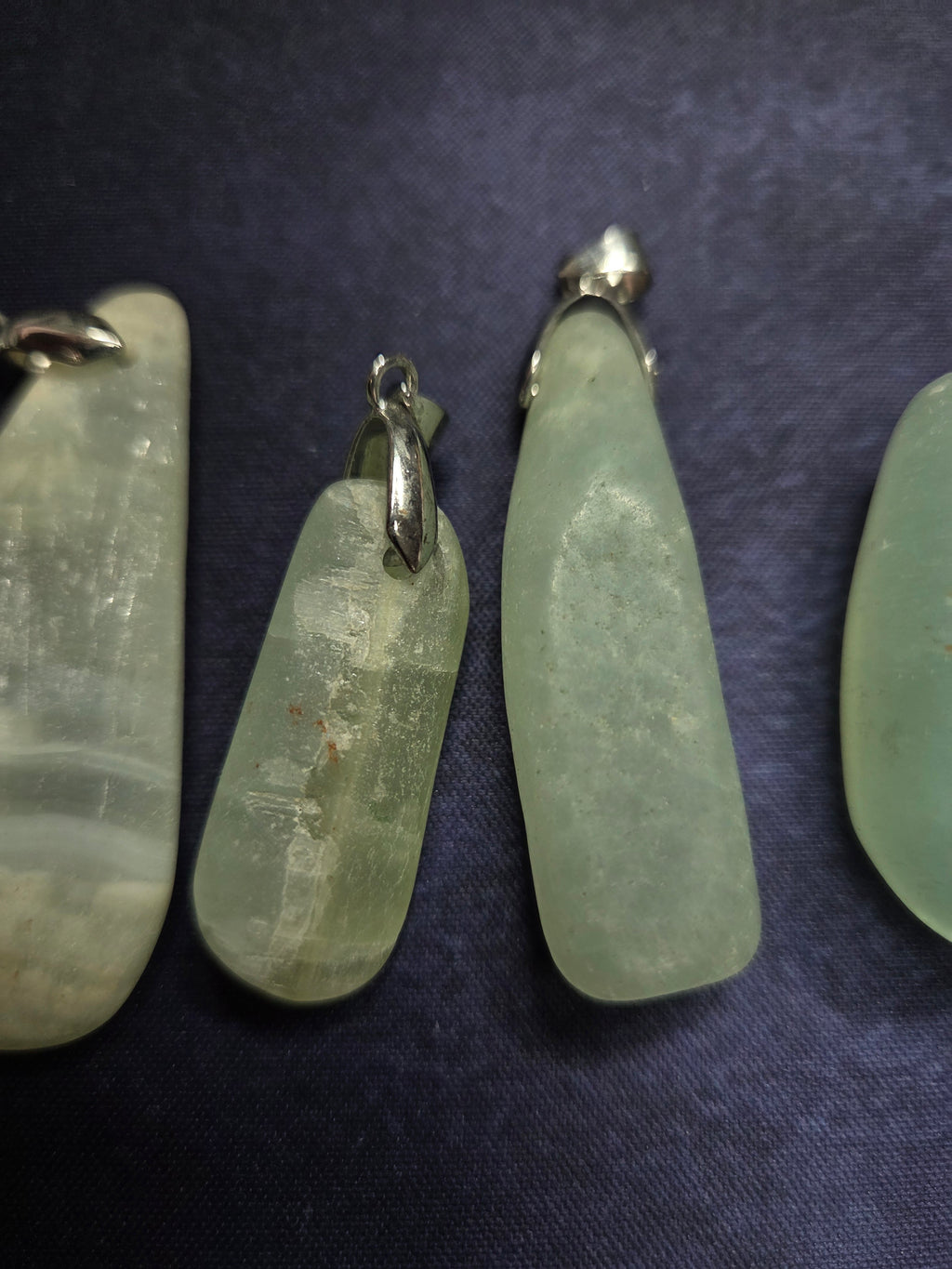 Pistachio Calcite Pendant - Sterling silver - Random Pull