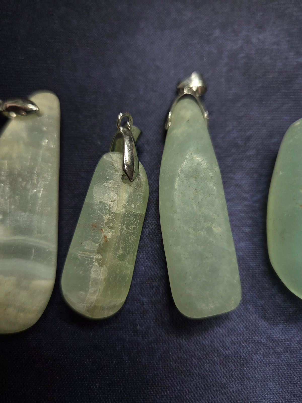 Pistachio Calcite Pendant - Sterling silver - Random Pull