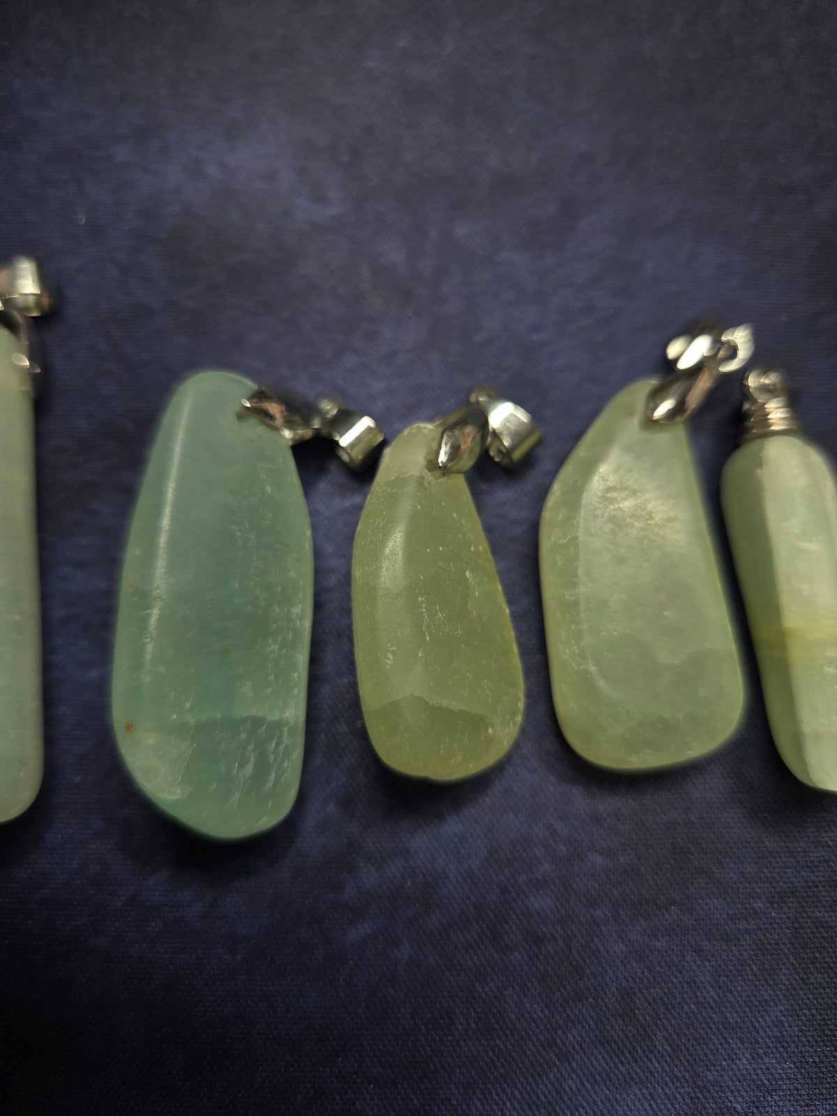 Pistachio Calcite Pendant - Sterling silver - Random Pull