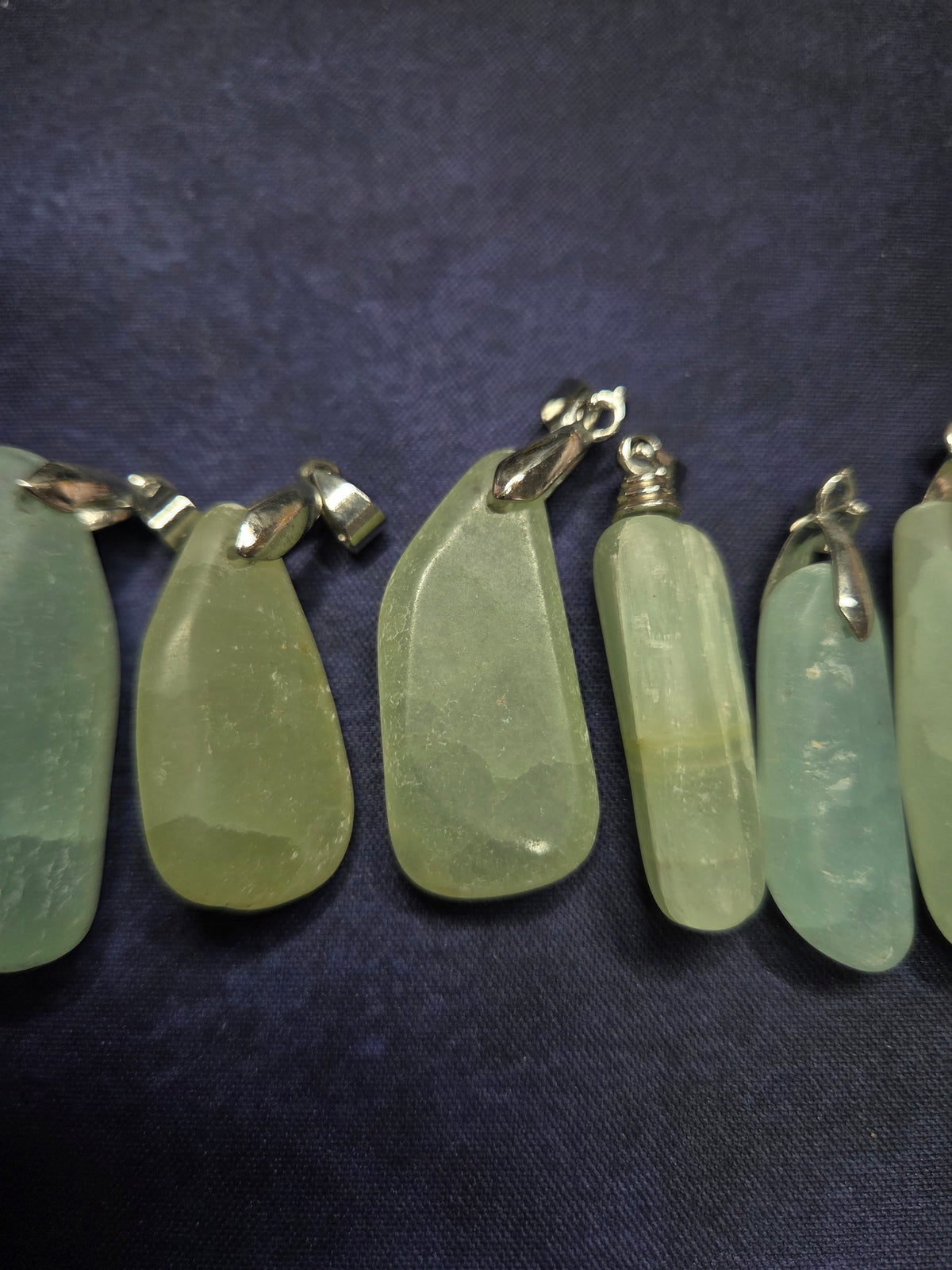Pistachio Calcite Pendant - Sterling silver - Random Pull