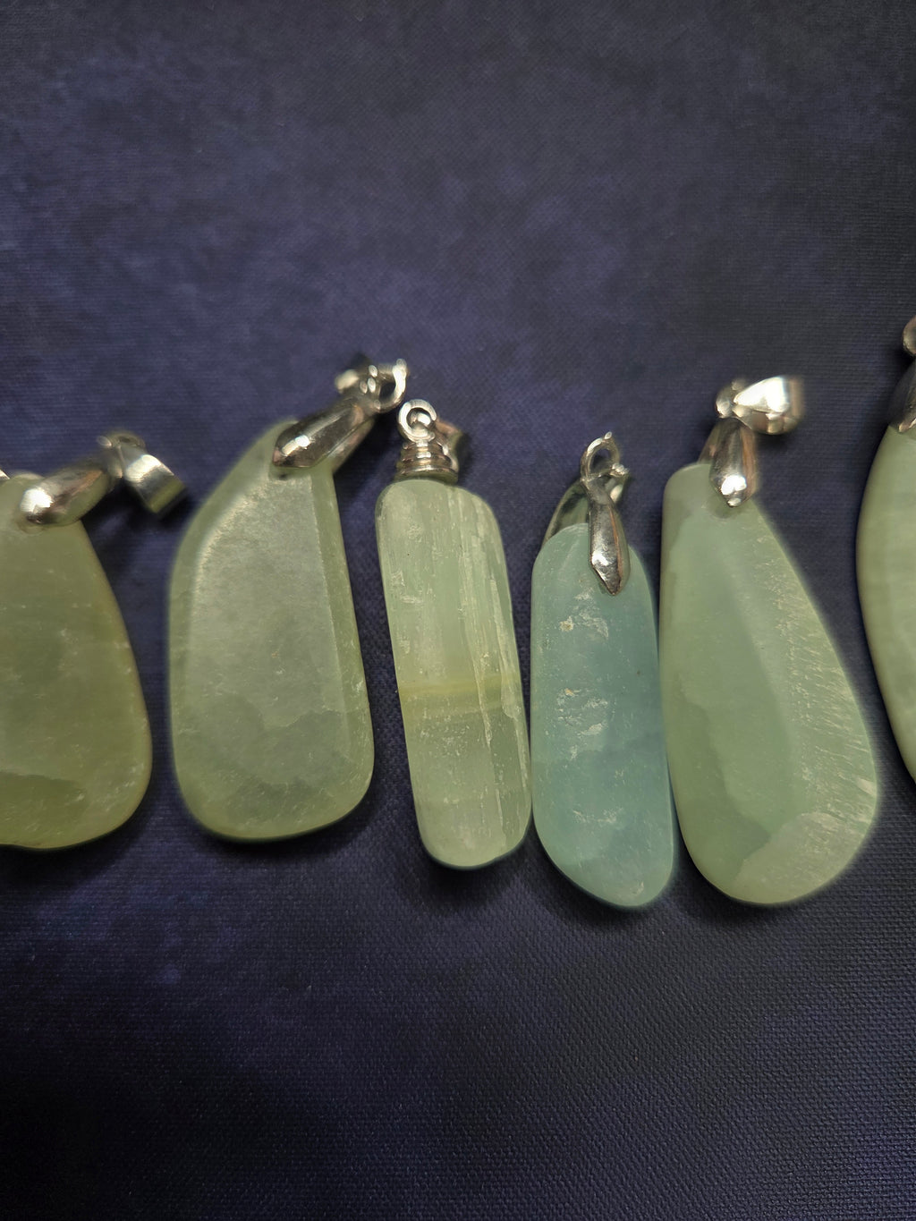 Pistachio Calcite Pendant - Sterling silver - Random Pull