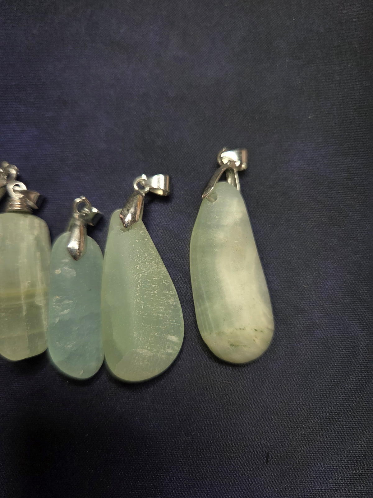Pistachio Calcite Pendant - Sterling silver - Random Pull