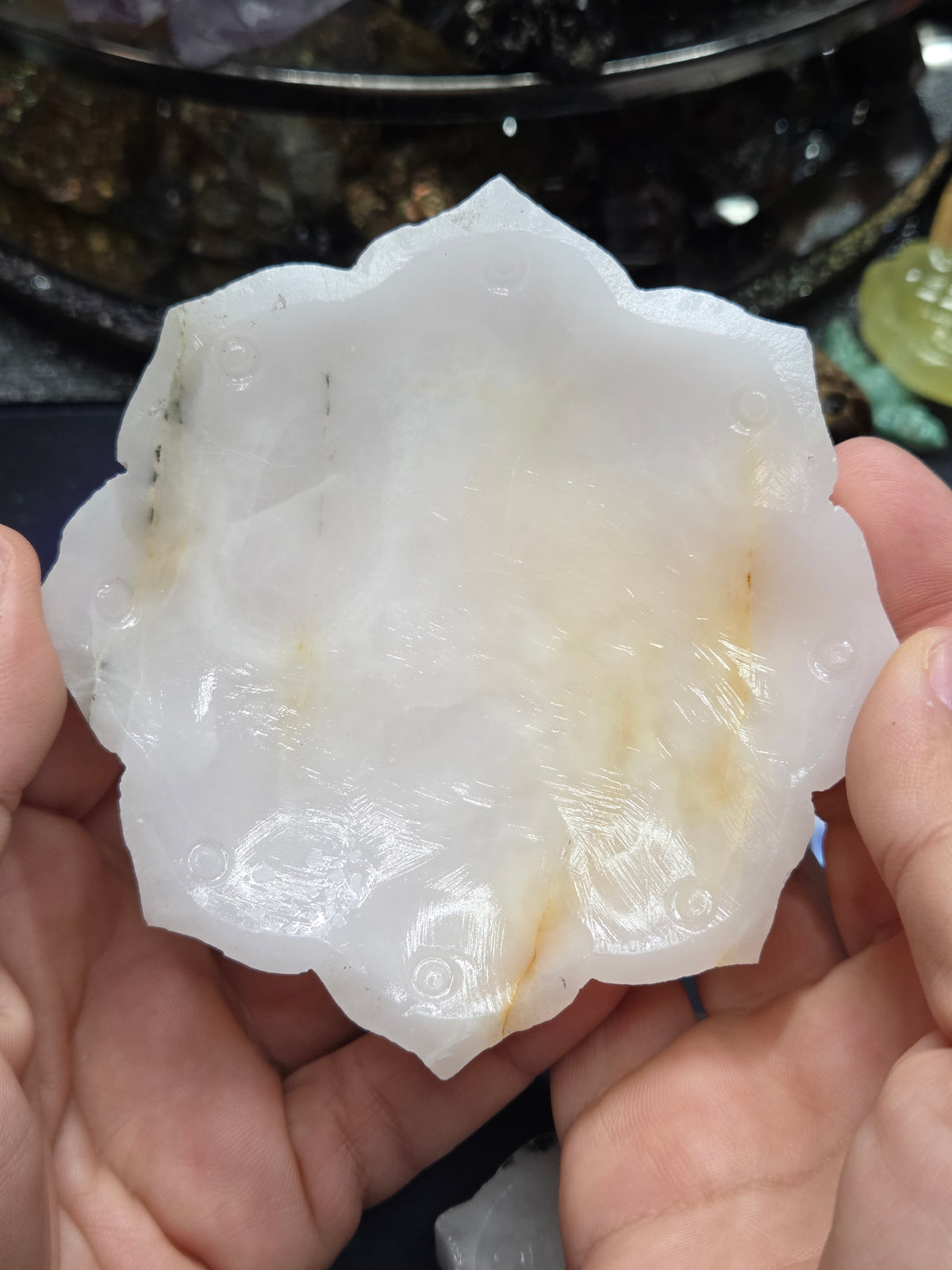 Mangano Calcite Lotus Bowl