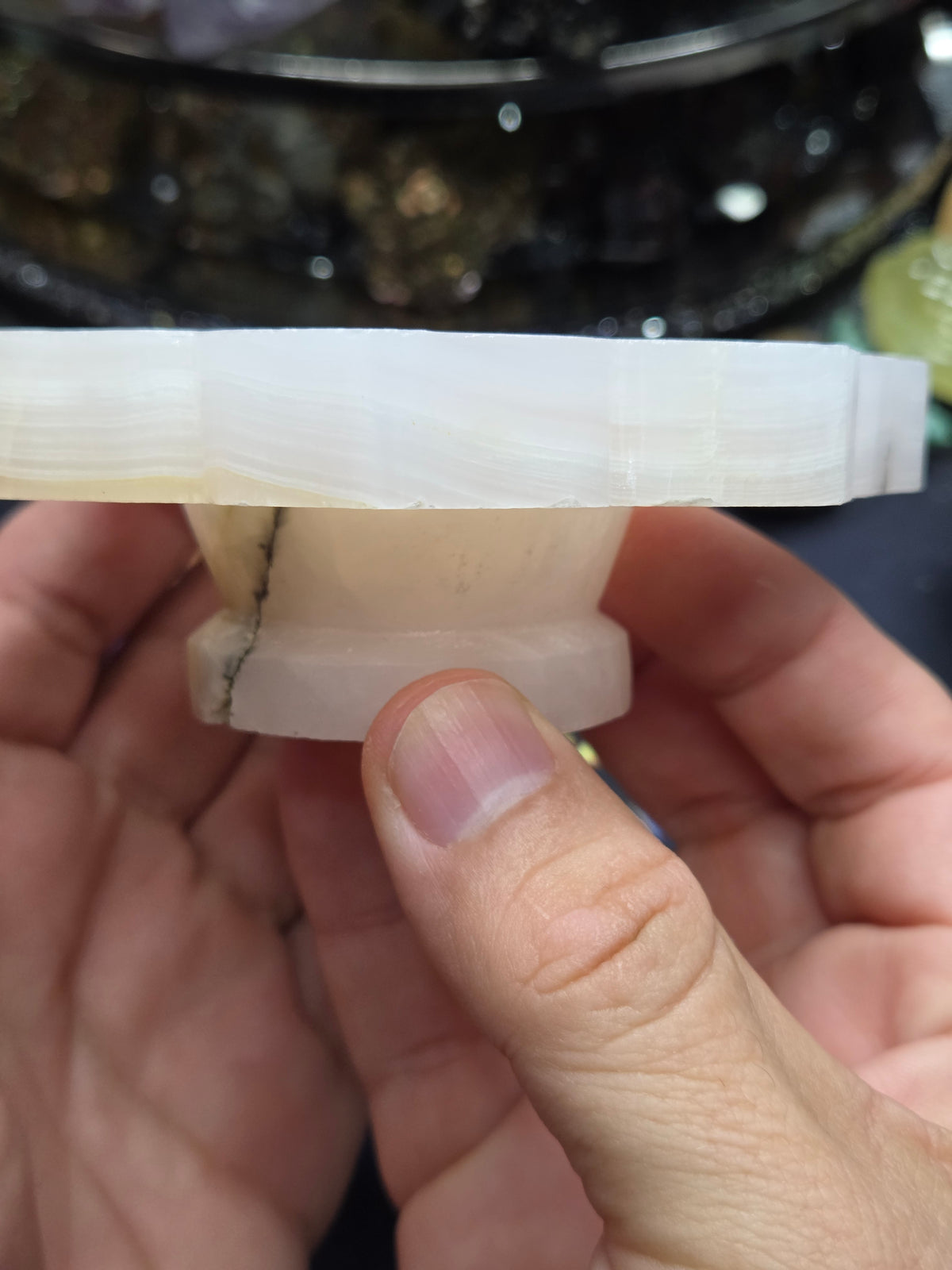 Mangano Calcite Lotus Bowl