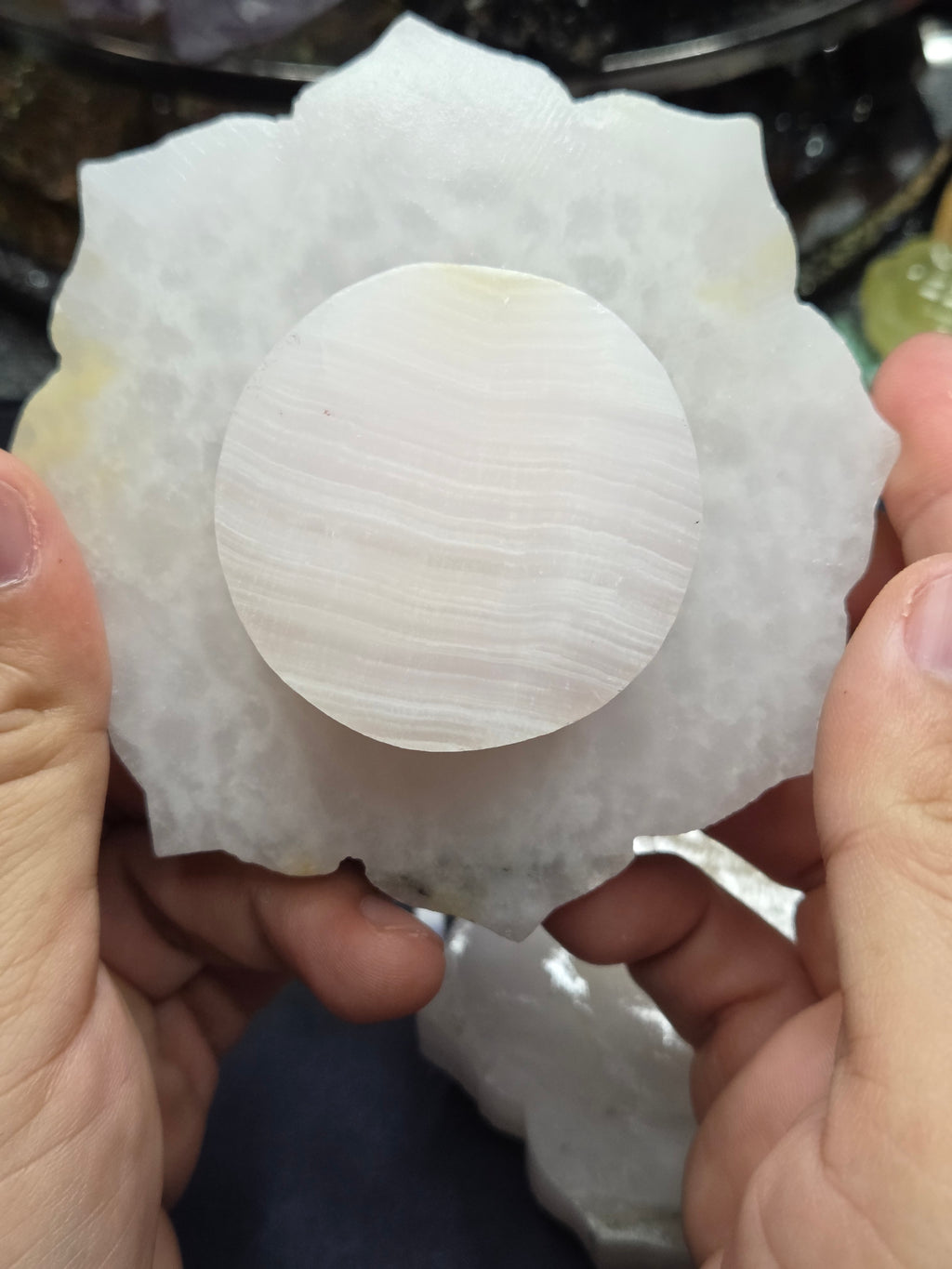 Mangano Calcite Lotus Bowl