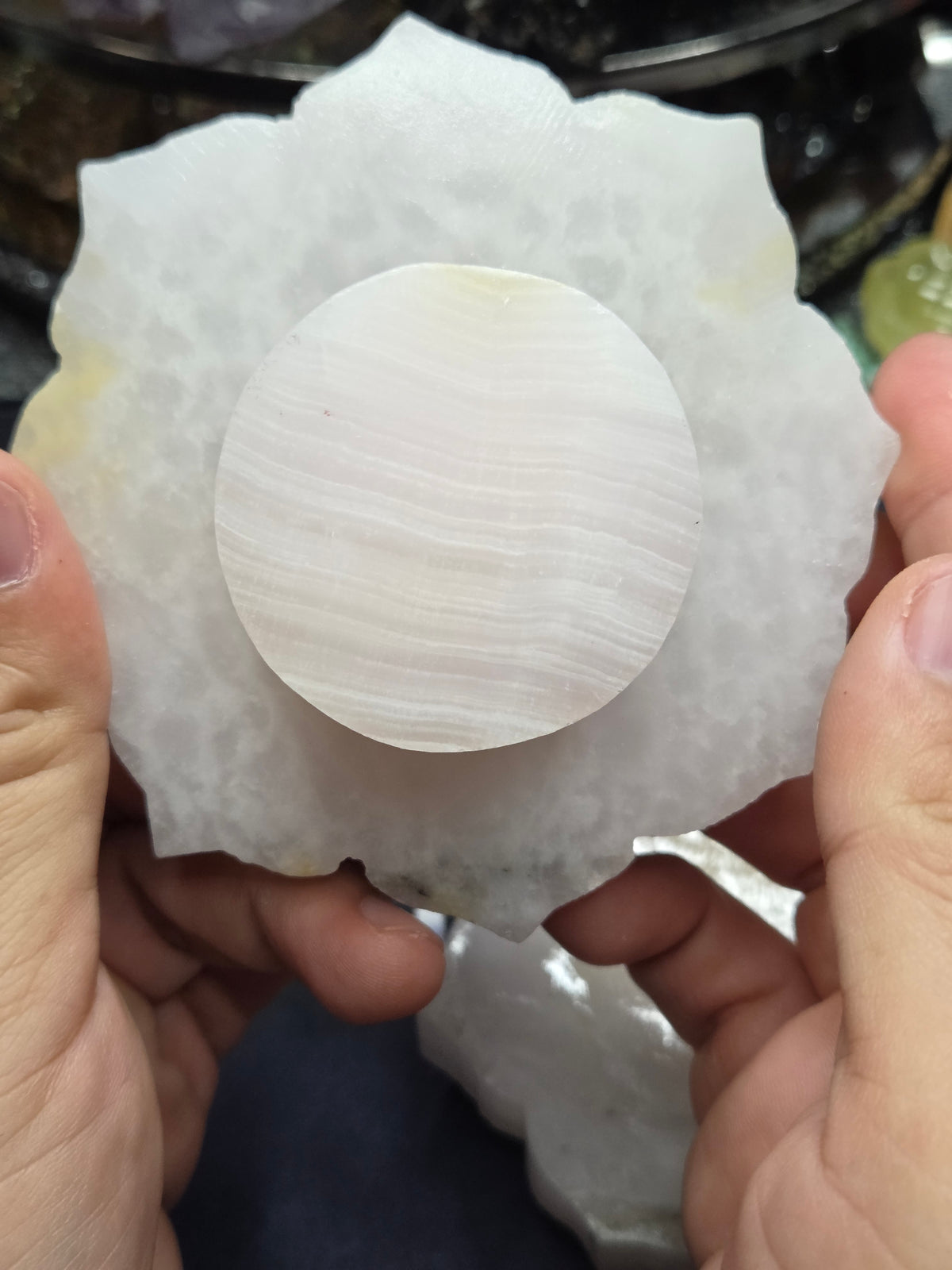 Mangano Calcite Lotus Bowl