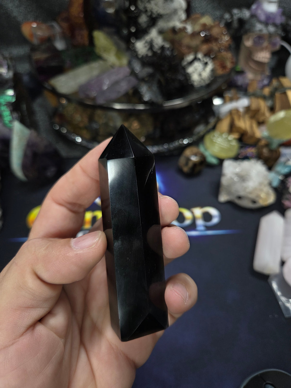 Silver Sheen Obsidian Point