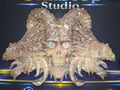 Demon skull and dragons carving #2