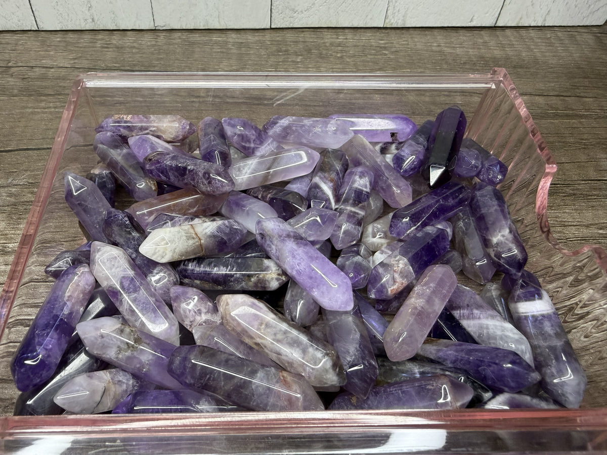 Natural Amethyst Double‑Terminated Points (Bulk Listing)