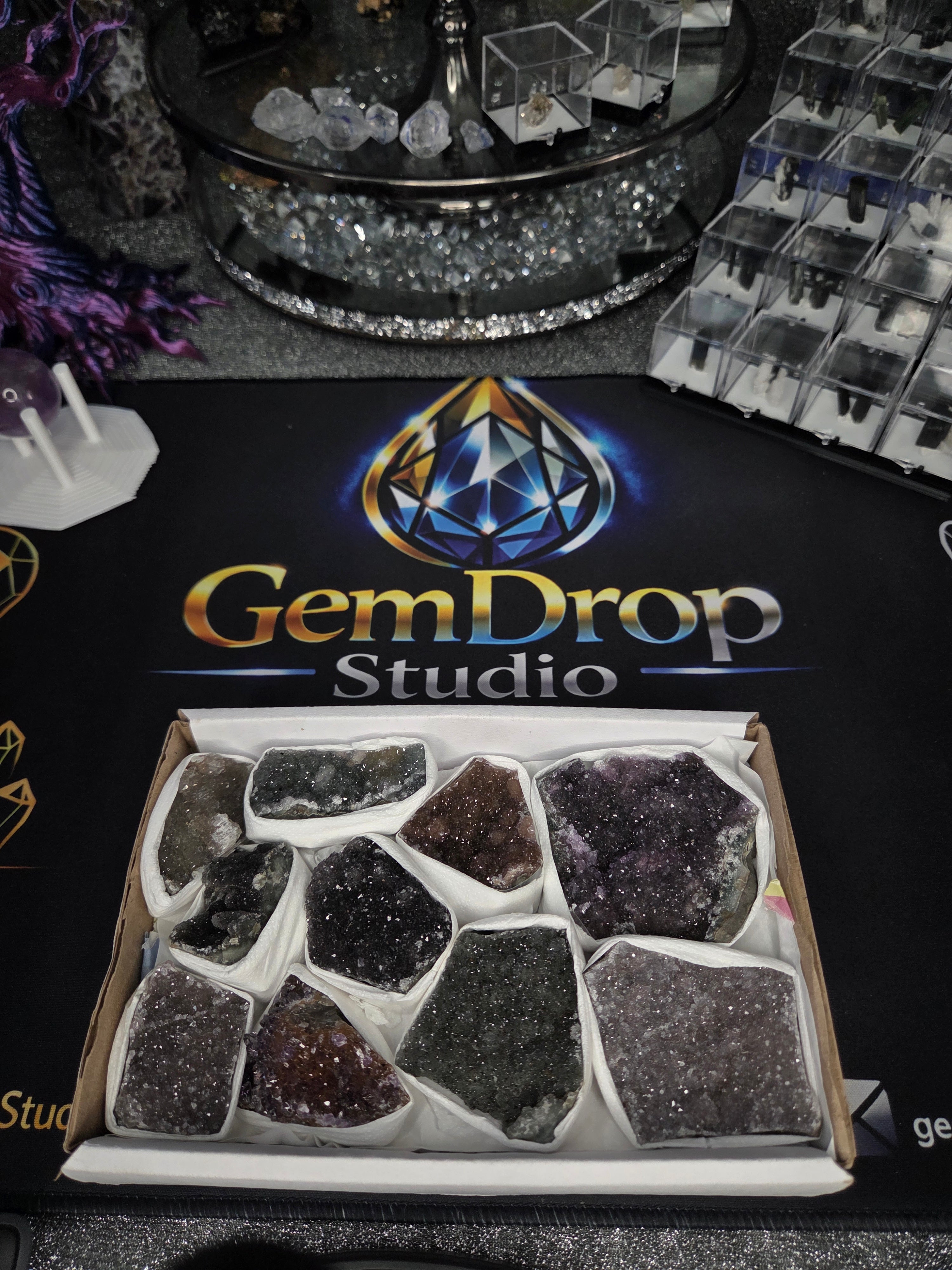 Brazil Druzy Quartz Bundle #1 — Deep Sparkle Mix