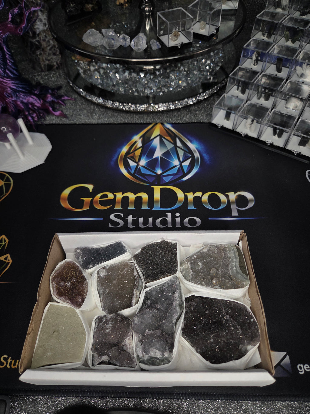 Brazil Druzy Quartz Bundle #5 — Earth & Smoke Collection