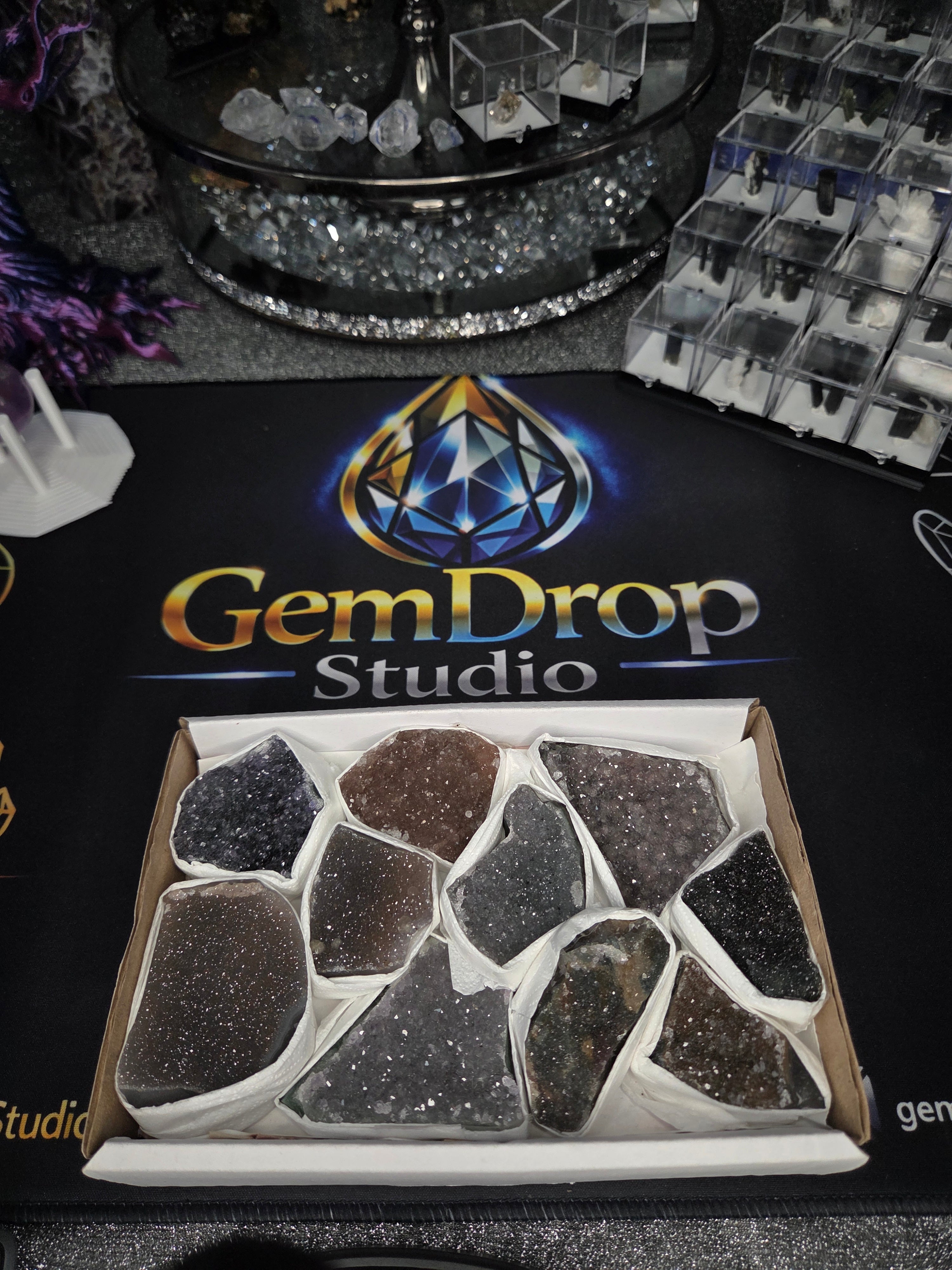 Brazil Druzy Quartz Bundle #9 — Smoky Harmony Collection