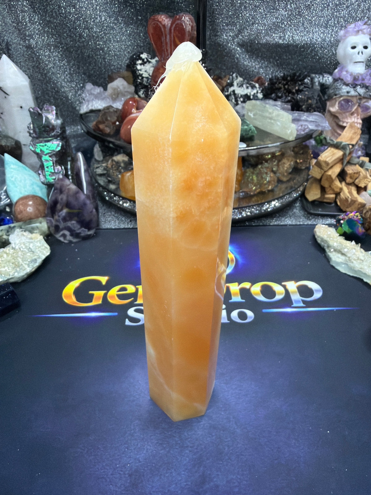 Honey Calcite Tower