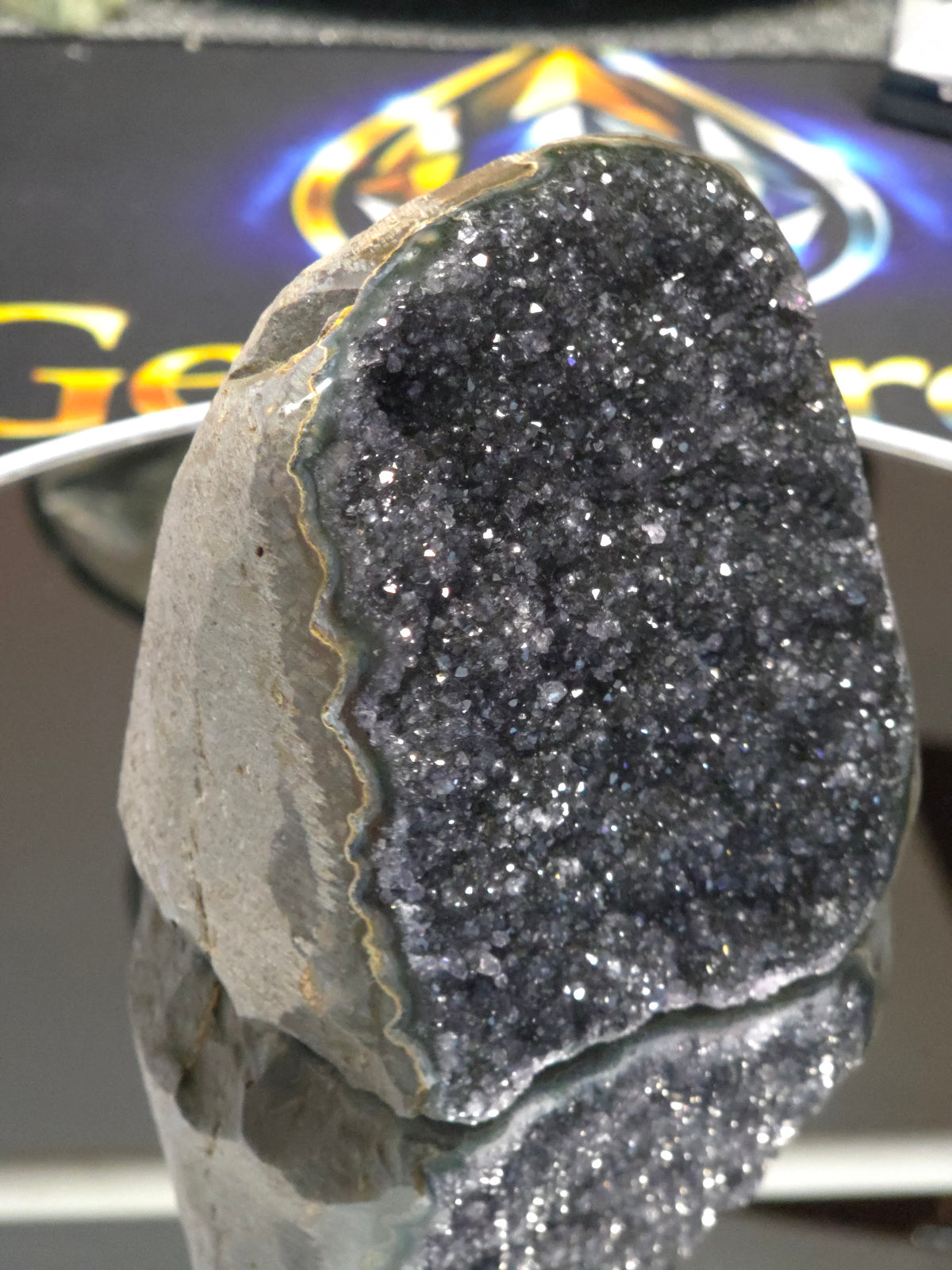 Uruguay Dark Rainbow Amethyst Mini Cathedral #13