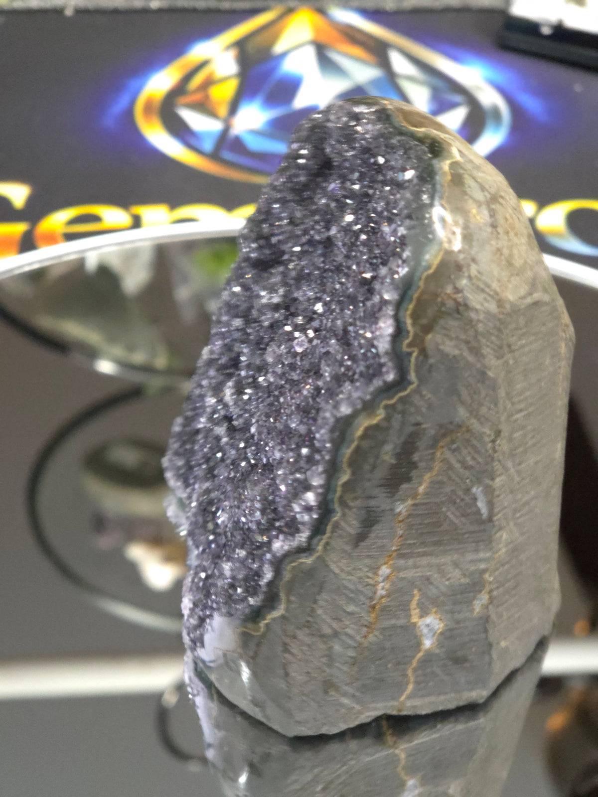 Uruguay Dark Rainbow Amethyst Mini Cathedral #13
