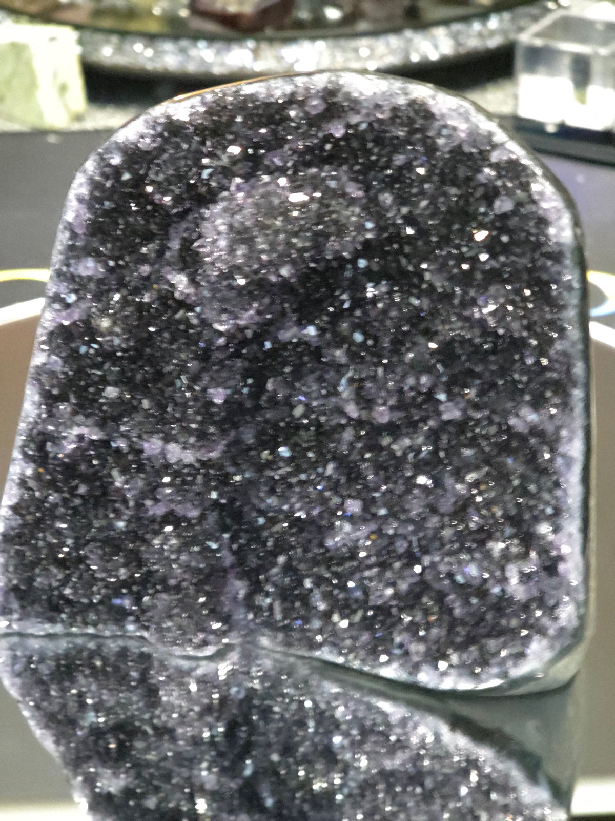 Uruguay Dark Rainbow Amethyst Mini Cathedral #14
