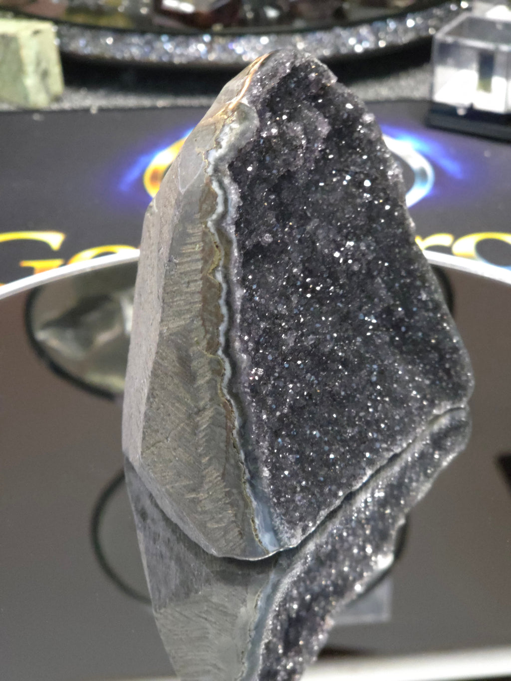 Uruguay Dark Rainbow Amethyst Mini Cathedral #14