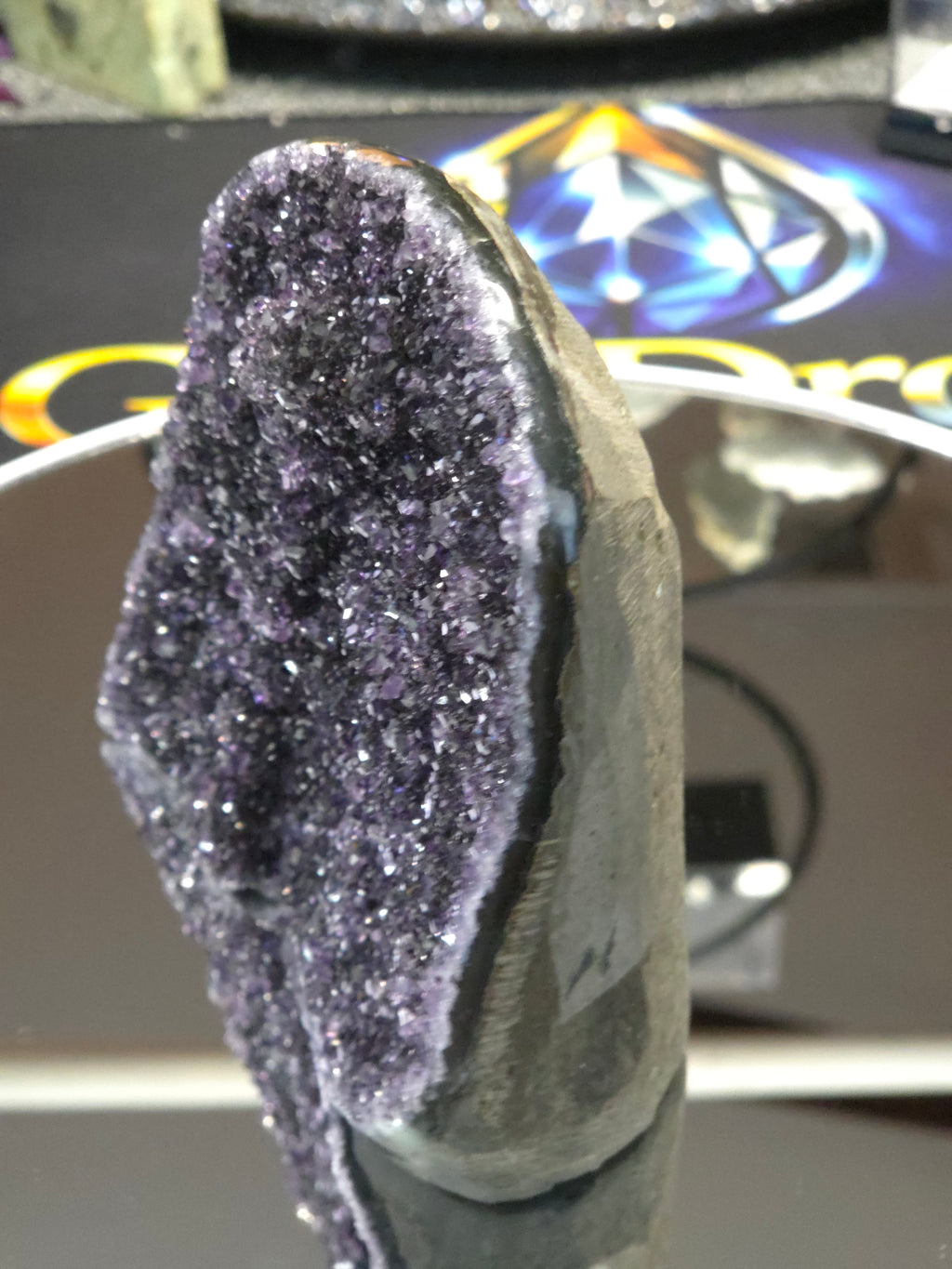 Uruguay Dark Rainbow Amethyst Mini Cathedral #14