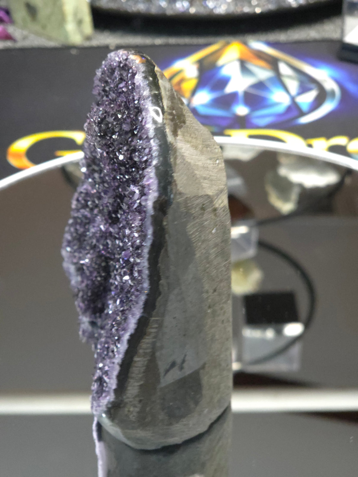Uruguay Dark Rainbow Amethyst Mini Cathedral #14