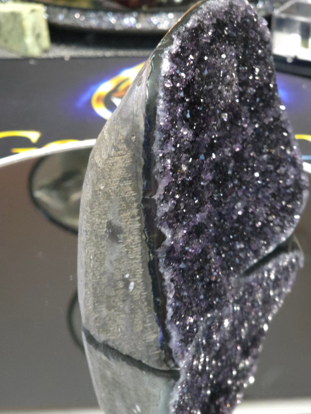 Uruguay Dark Rainbow Amethyst Mini Cathedral #14