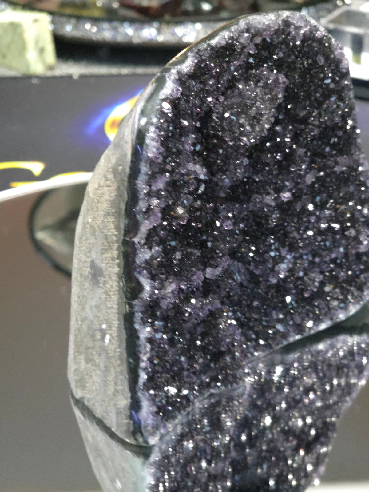 Uruguay Dark Rainbow Amethyst Mini Cathedral #14