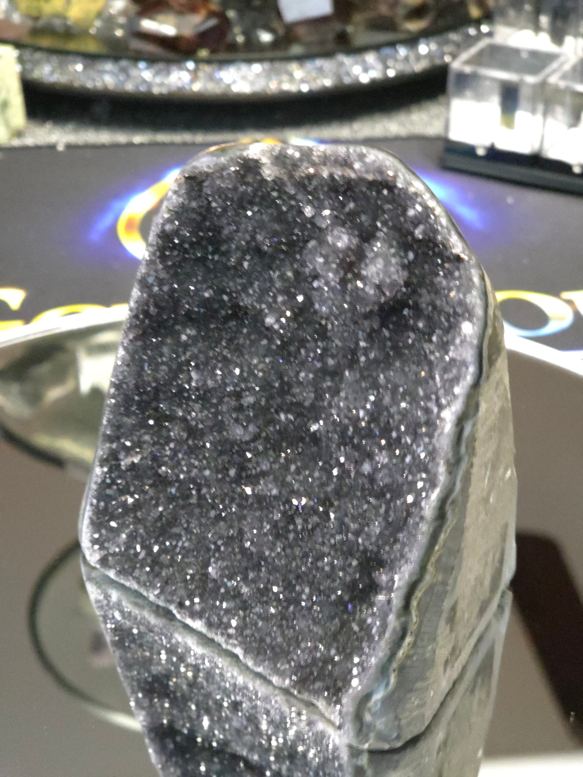 Uruguay Dark Rainbow Amethyst Mini Cathedral #14