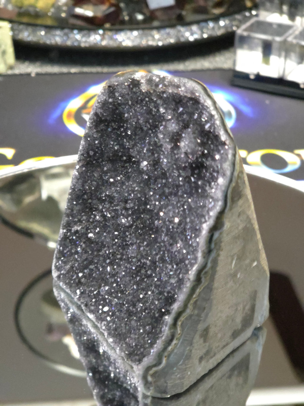 Uruguay Dark Rainbow Amethyst Mini Cathedral #14