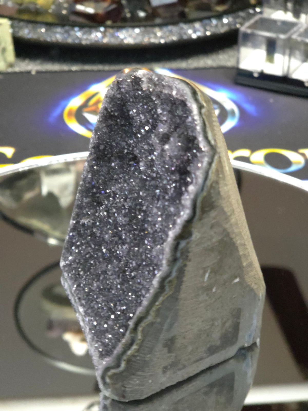 Uruguay Dark Rainbow Amethyst Mini Cathedral #14