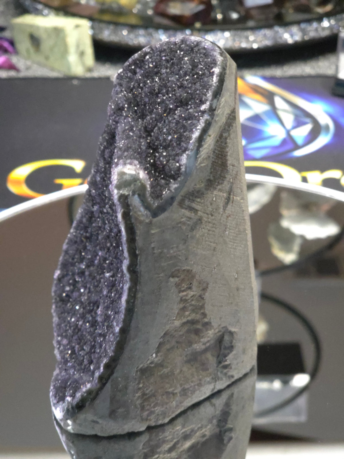 Uruguay Dark Rainbow Amethyst Mini Cathedral #1