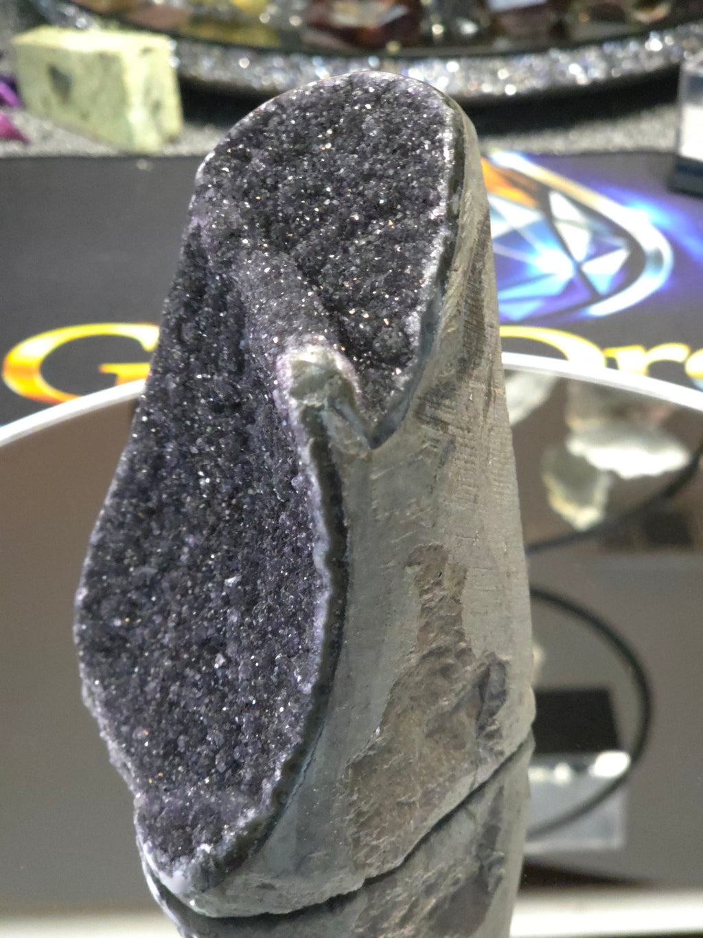 Uruguay Dark Rainbow Amethyst Mini Cathedral #1