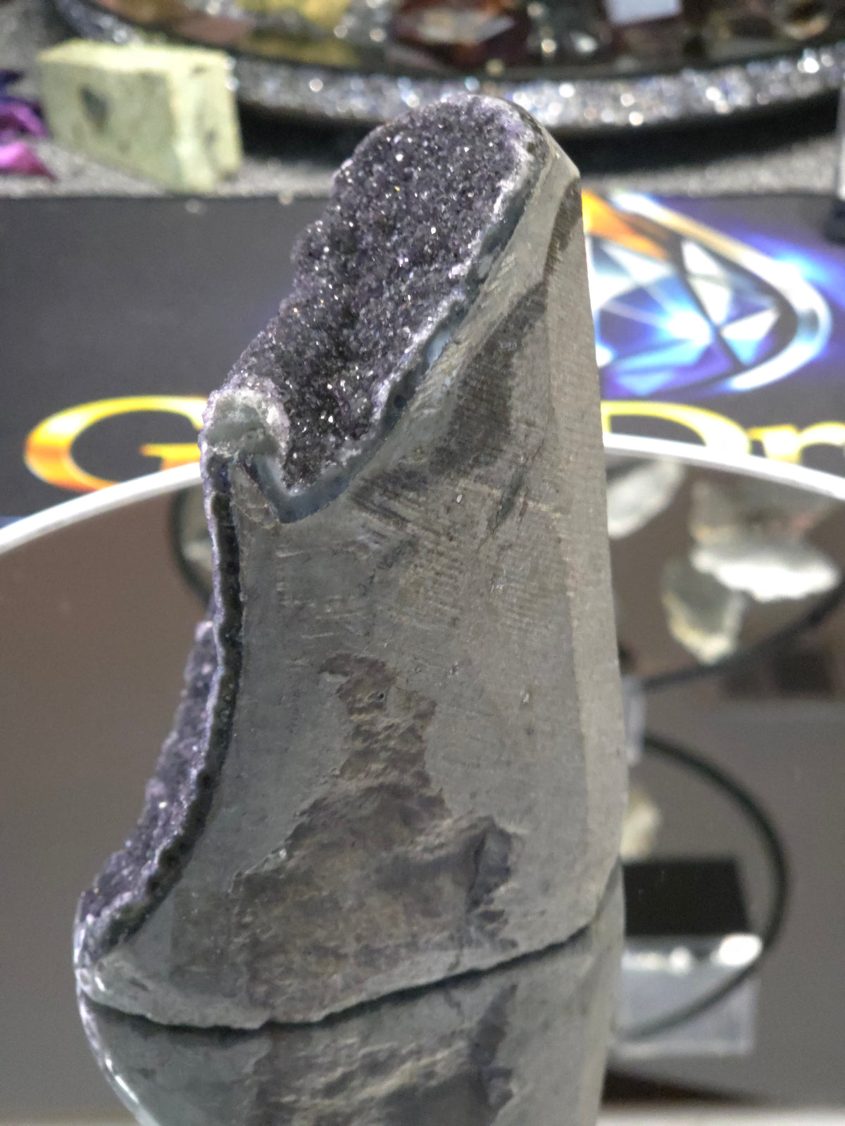 Uruguay Dark Rainbow Amethyst Mini Cathedral #1