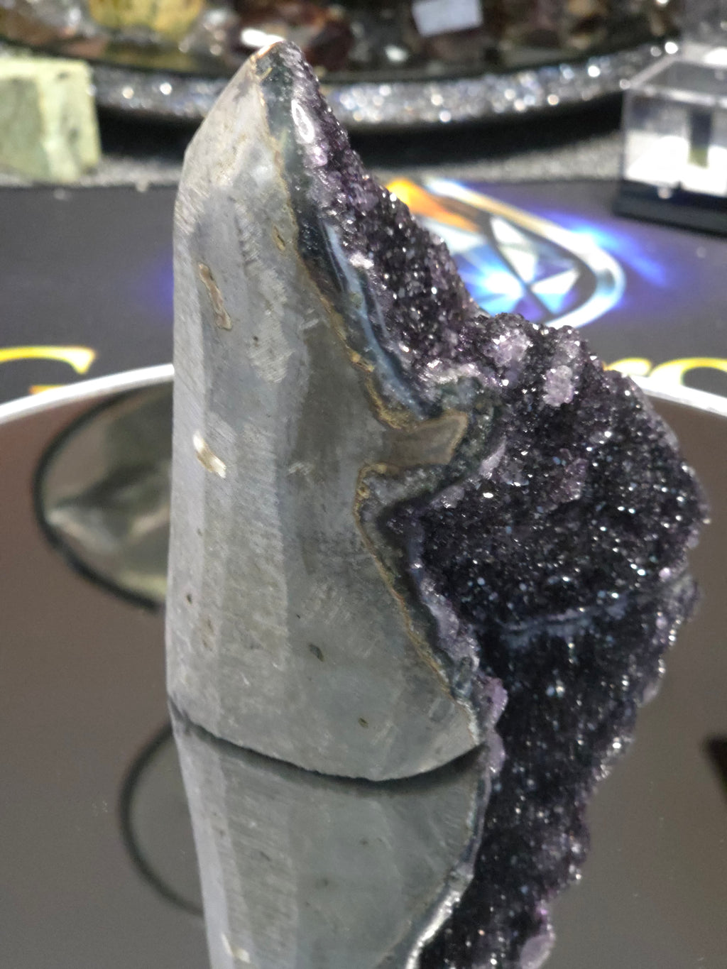 Uruguay Dark Rainbow Amethyst Mini Cathedral #6