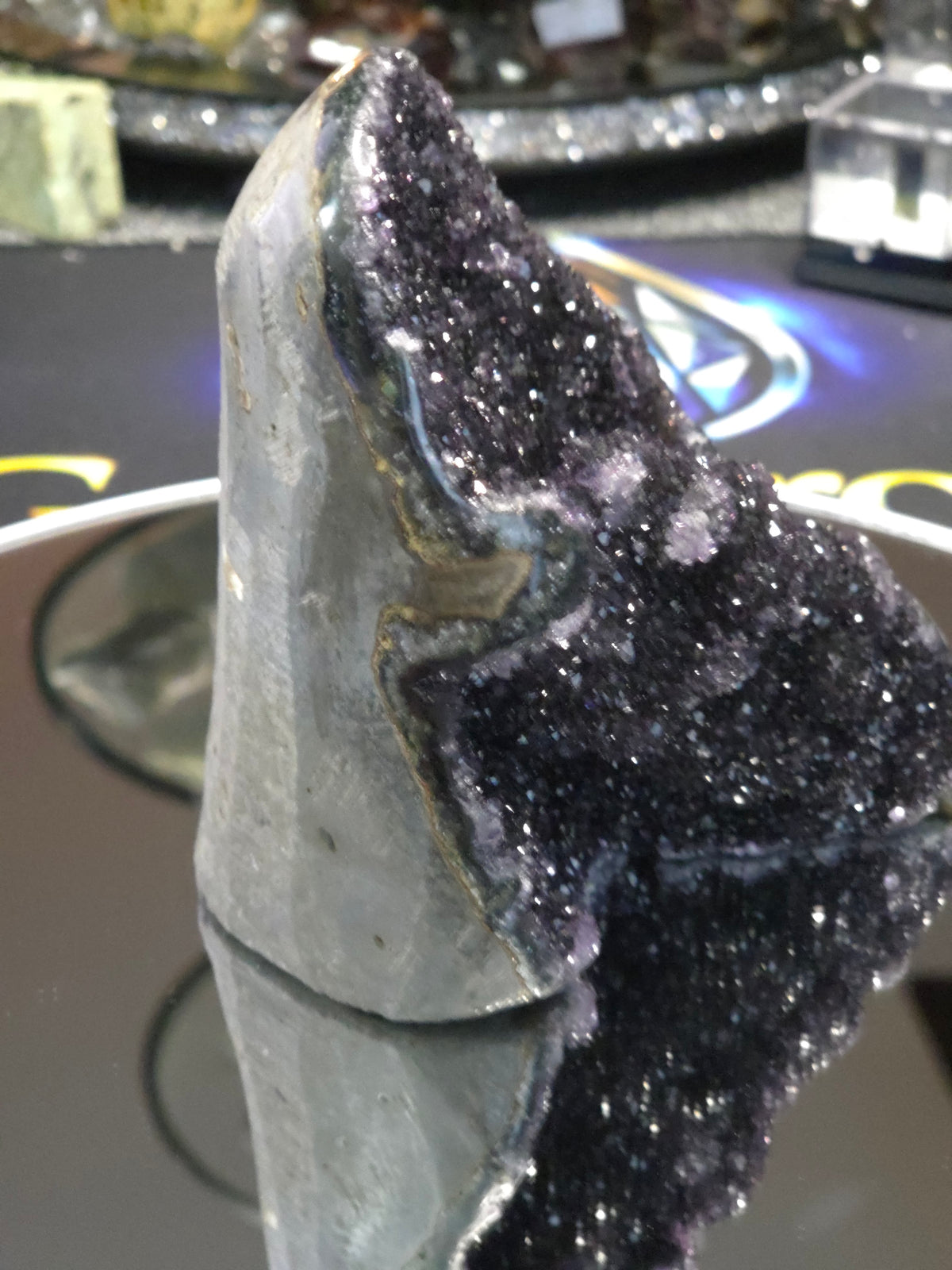Uruguay Dark Rainbow Amethyst Mini Cathedral #6