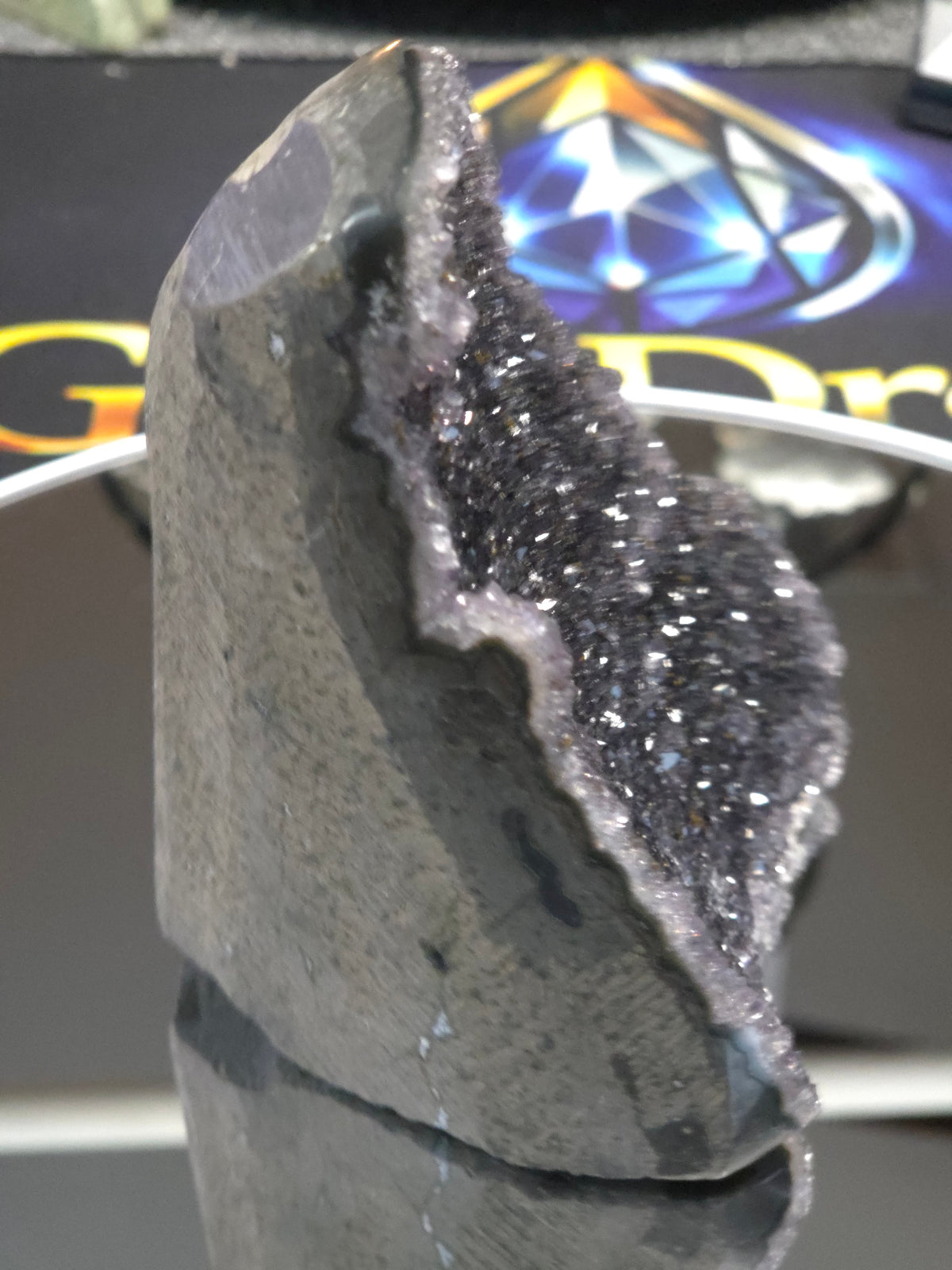Uruguay Dark Rainbow Amethyst Mini Cathedral #8
