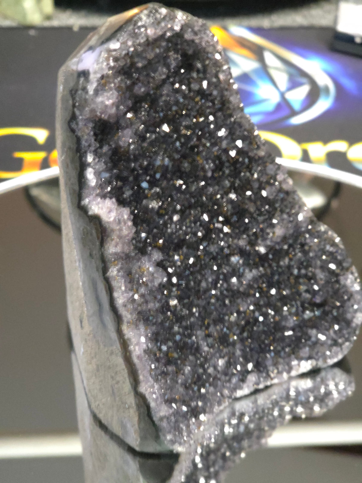 Uruguay Dark Rainbow Amethyst Mini Cathedral #8