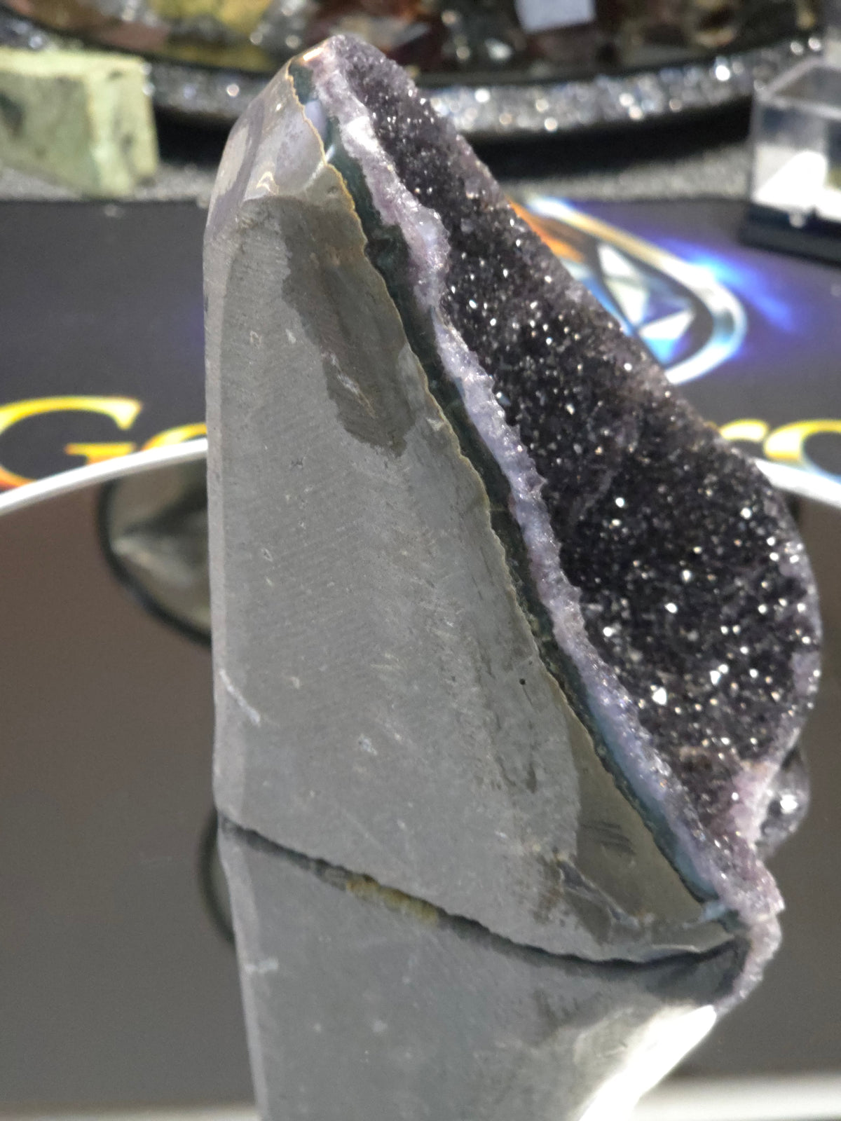 Uruguay Dark Rainbow Amethyst Mini Cathedral #15