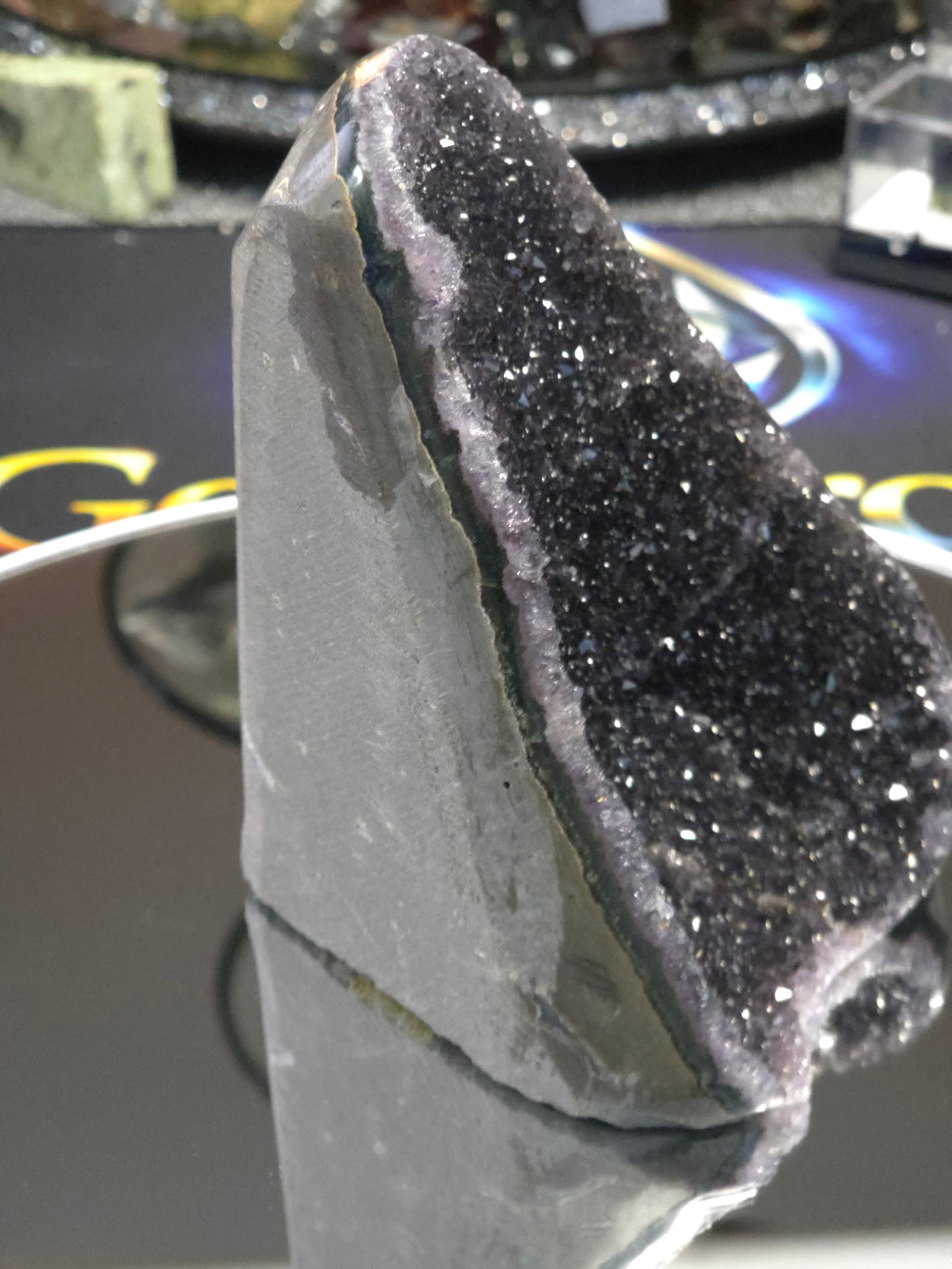 Uruguay Dark Rainbow Amethyst Mini Cathedral #15