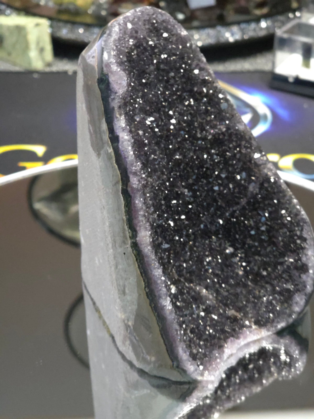 Uruguay Dark Rainbow Amethyst Mini Cathedral #15