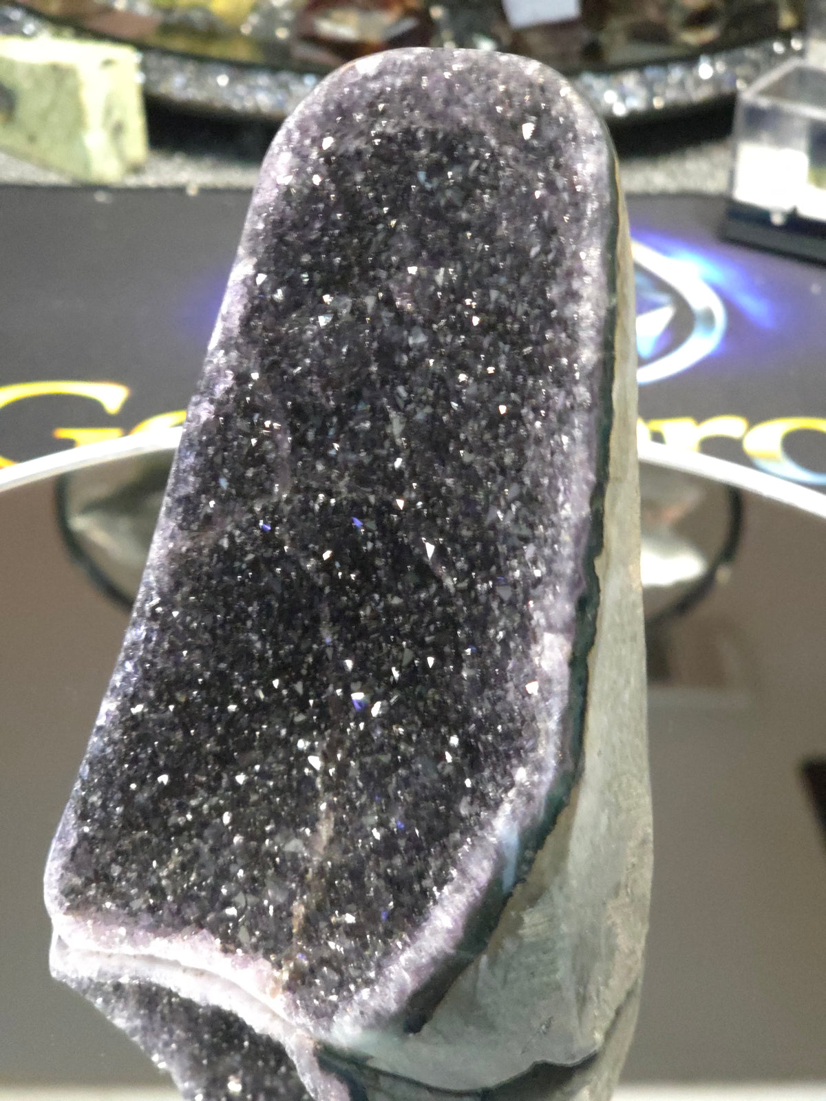 Uruguay Dark Rainbow Amethyst Mini Cathedral #15