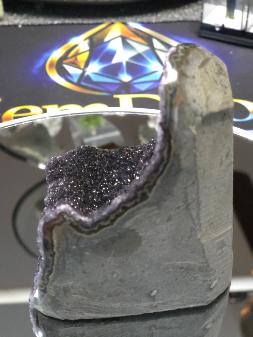 Uruguay Dark Rainbow Amethyst Mini Cathedral #9